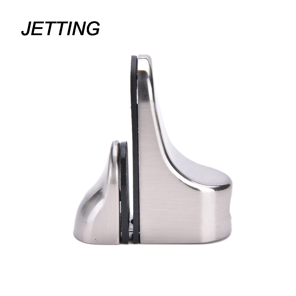 JETTING 1Set Adjustable Metal Shelf Holder Bracket For Glass or Wood Shelves Fish head prop glass clip Home Improvement