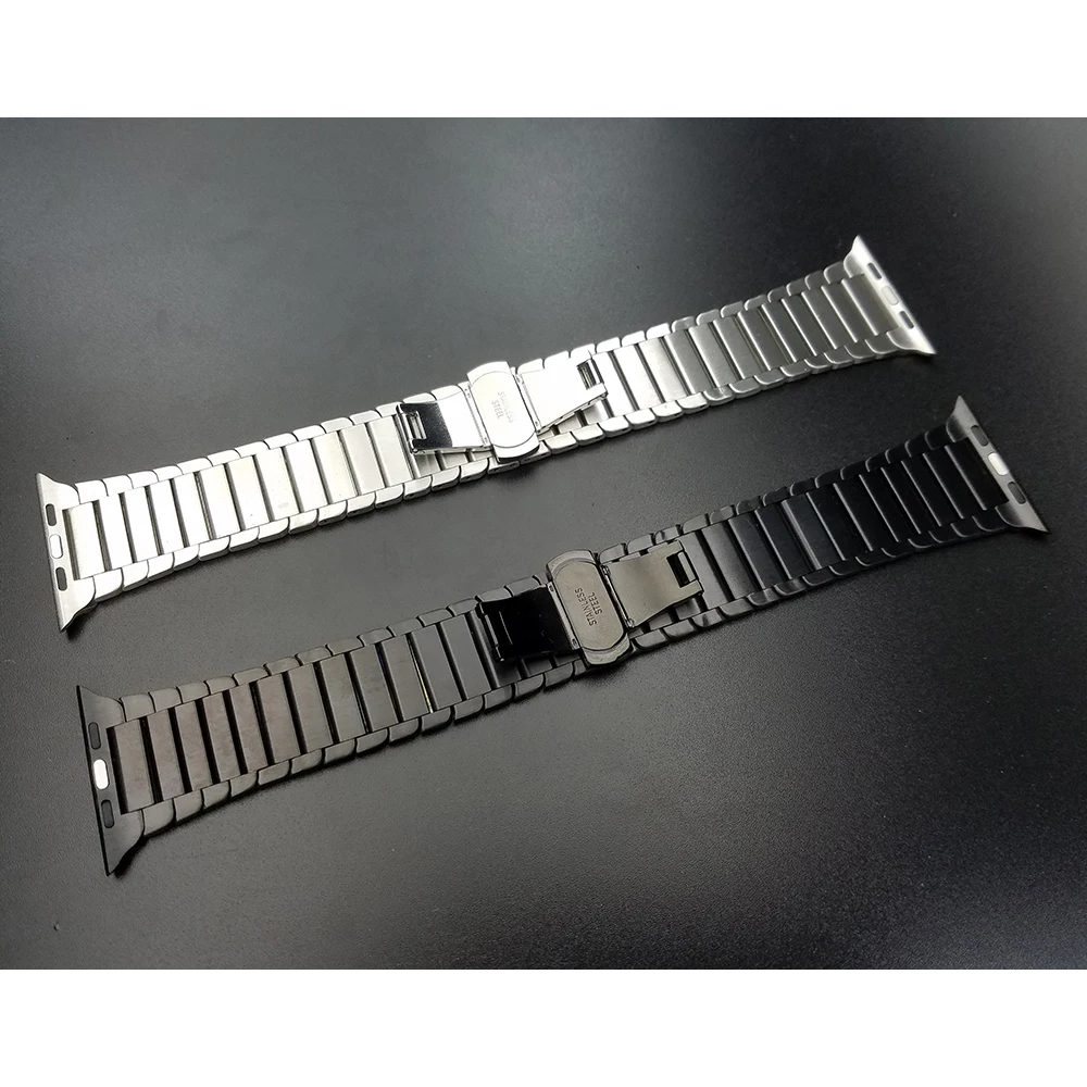 Нержавеющая сталь ремешок для Apple Watch браслет 42 мм 38 мм серии 3 2 1 iwatch наручные Замена резинкой с застежка-бабочка
