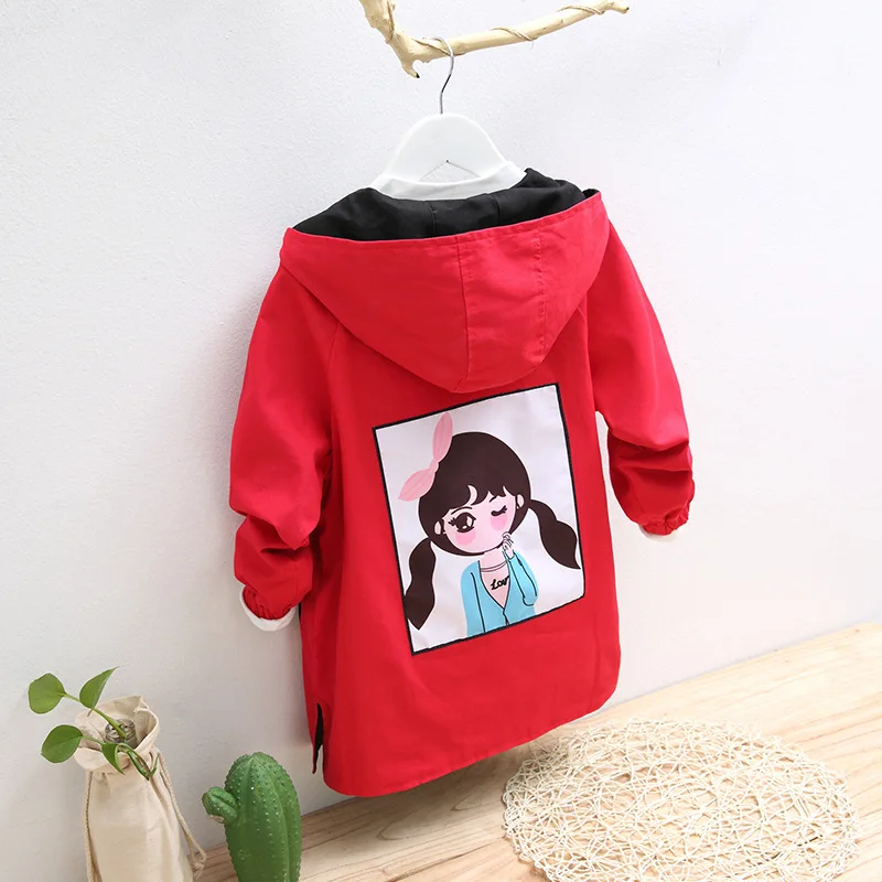 

Children's Garment 2018 New Pattern Fashion Autumn And Winter Loose Coat Korean Girl Both Clothes Hat Windbreaker