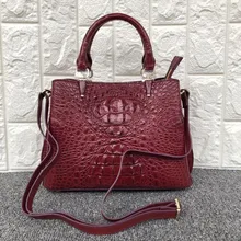 Настоящая Крокодиловая Кожа, застежка-молния, женская бордовая сумка, настоящая кожа аллигатора, женская сумка на плечо, женская сумка с верхней ручкой