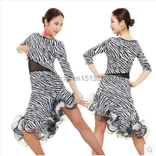 Костюм для латинских танцев, сексуальный марлевый топ с короткими рукавами+ волнистая юбка, 2 шт./костюм для женщин, костюм для латинских танцев