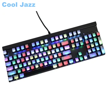 

Front/Side Printed Backlit Keycaps 104 ANSI layout Translucidus Backlit abs Keycaps For Cherry MX Switches Mechanical Keyboard