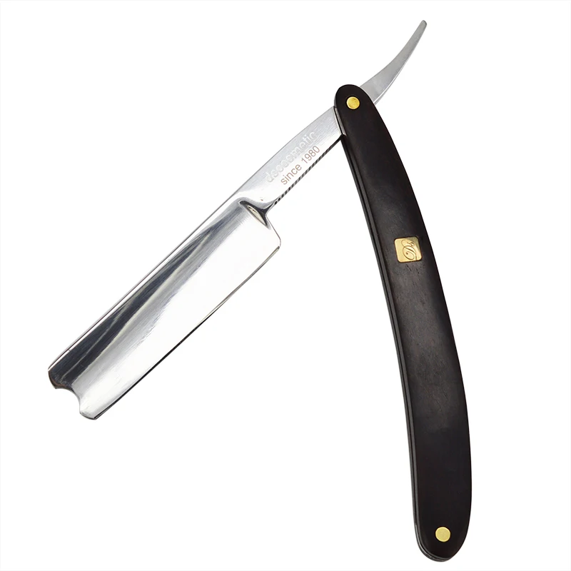 Punho de Madeira em Linha Navalha de Barbear dos Homens Faca de Barbear Dscosmetic Reta Straight Edge Aço Inoxidável Barber Navalha Barbeador Barbear 11 barbear barbeiro navalha aço inoxidável borda reta