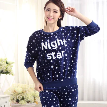 

Fashion Adult Sleep Tops Thick Warm Flannel Pajama Women Plus Size Suit xxxl Pijamas Mujer Female Nightgown Pyjamas Women