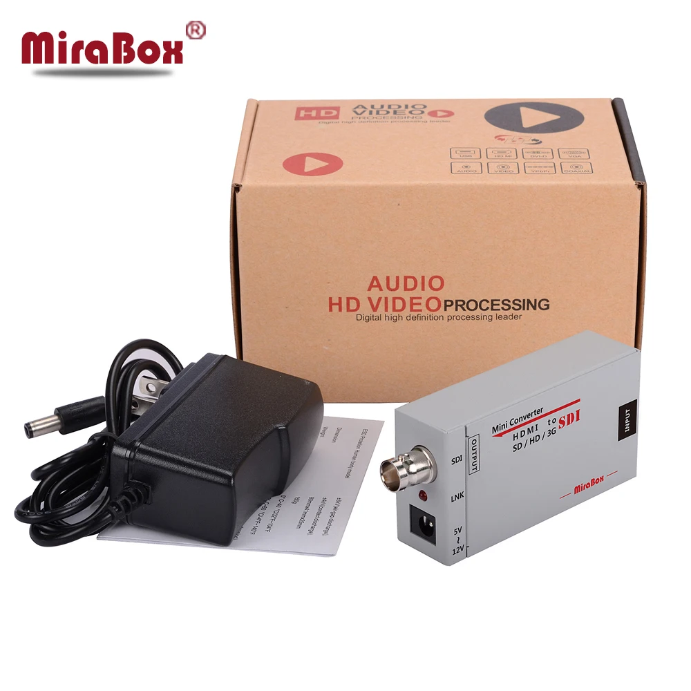 Mirabox HDMI к SDI конвертер адаптер Поддержка 1080 P HD/SD/3G-SDI мини-конвертер для вождения