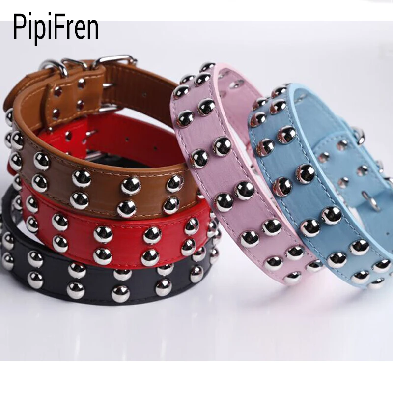 PipiFren Spiked Big Dogs Collars Rivet Accessories Supplies Belt For