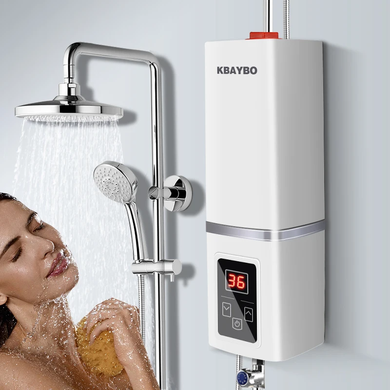 5500w Instant Electric Tankless Water Heater Instantaneous Water Heater Instant Electric Water Heating fast 3 seconds hot shower