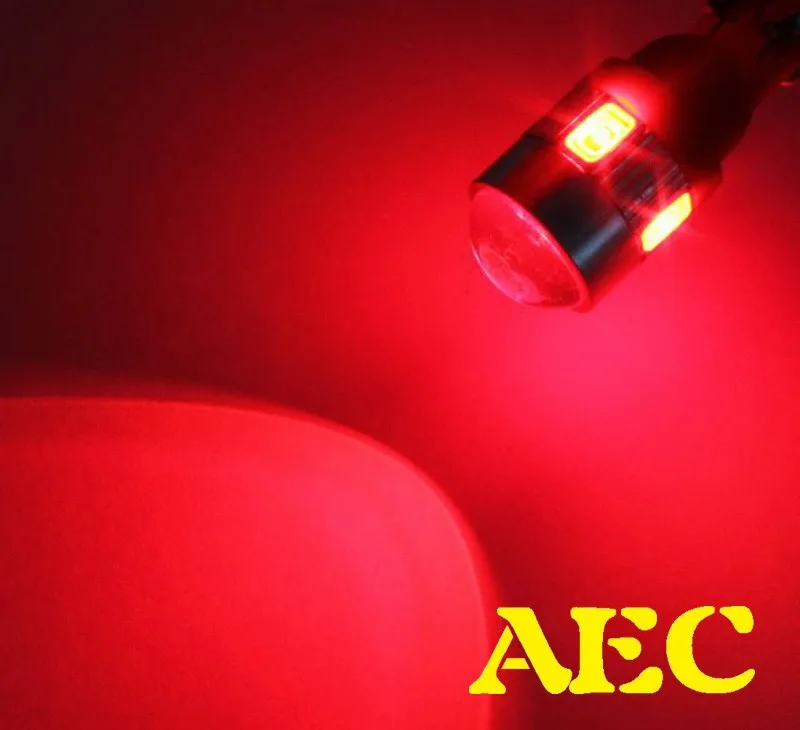 100X высокая мощность T10 светодиодный 5630 6SMD 3 Вт Объектив алюминиевый 5730 6 SMD 194 168 W5W