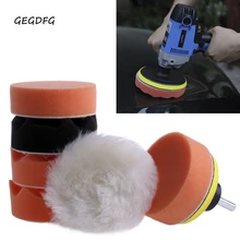 7 шт. 3 ''Полировочный коврик авто Полировка колеса комплект буфер+ M14 Дрель адаптер