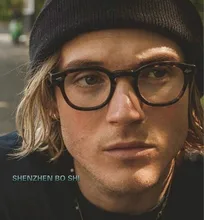 2020 johnny depp estilo óculos homem retro vintage prescrição óculos mulher óculos óptica armação de óculos lente clara