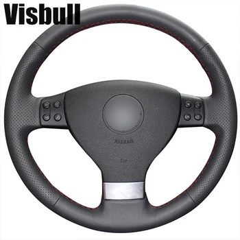 

Visbull PU Leather Car Steering Wheel Cover V1009 for VW Golf 5 Mk5 Passat B6 Jetta 5 Mk5 Tiguan 2007-2011