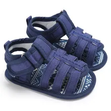 Г. летняя повседневная обувь для малышей мужские мягкие сандалии с тканевым верхом детские сандалии с закрытым носком для мальчиков