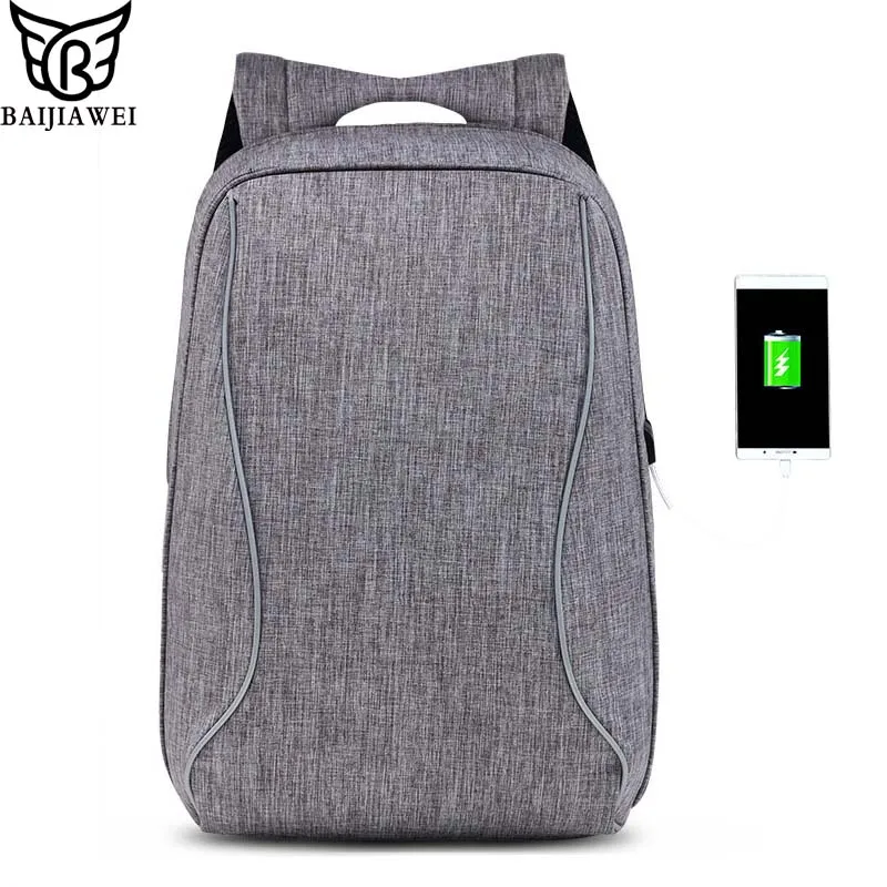 BAIJIAWEI Usb Charging Backpacks Anti theft Backpack Hidden Zipper Bags