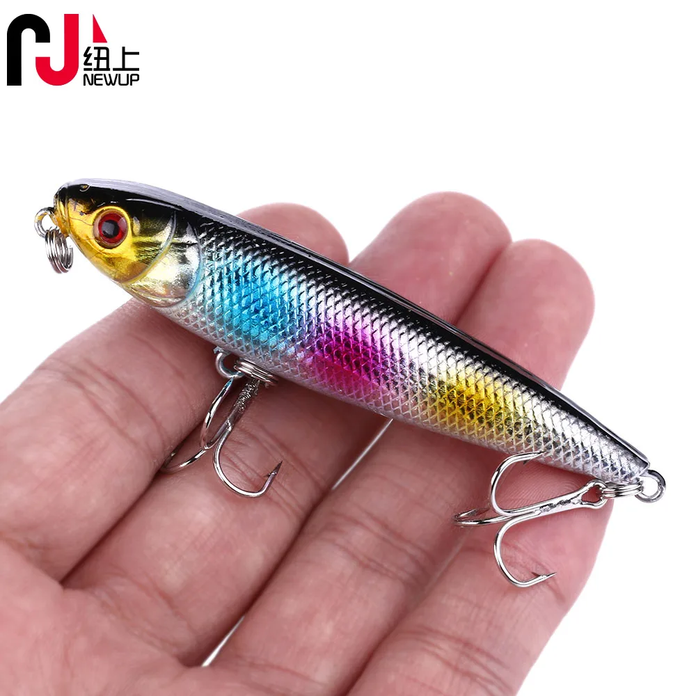 

NEWUP 1Pcs Sinking Floating Pencil Fishing Lure 8cm 8.6g Surface Dying Fish Lures Artificial Hard Bait Pesca Fishing tackle