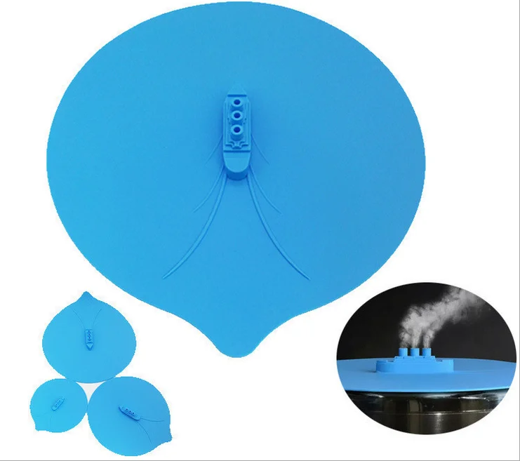 1SET cooking Steam Ship Steaming Lid Universal Silicone Pot Cover Pan Cooking Tool Pan Lid Boil Over Spill Stopper Cover Safe