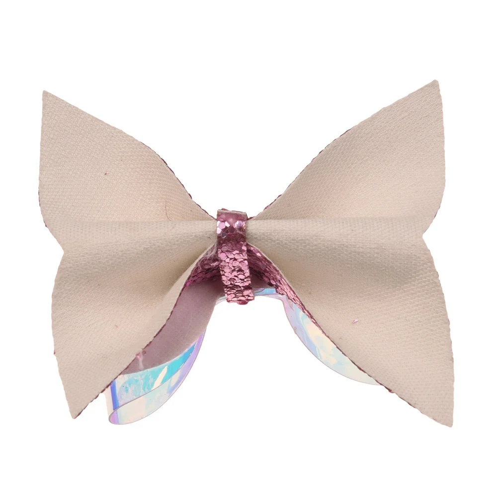 5PCS 2.5inch Glitter Bow Waterproof bows Sequin Hair Bows Boutique Hair Accessories Jelly Bow Hairclip Barrette