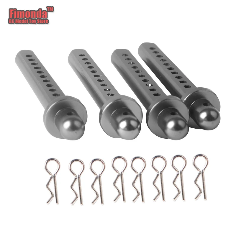 

4PCS RC Car Shell Column Mounts Metal Body Shell Post Holder For 1/10 RC Crawler Car Axial SCX10 90021 90022 90028 Upgrade parts