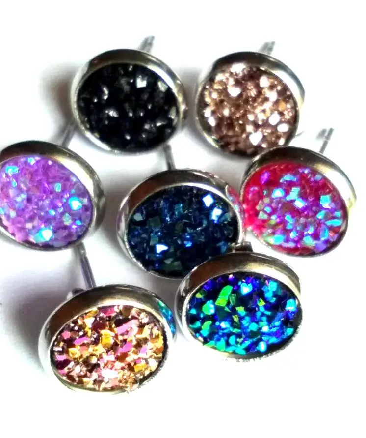 100 пар в партии из нержавеющей стали звездное небо серьги гвоздики новая мода имитация драгоценных камней ювелирные изделия серьги для женщин