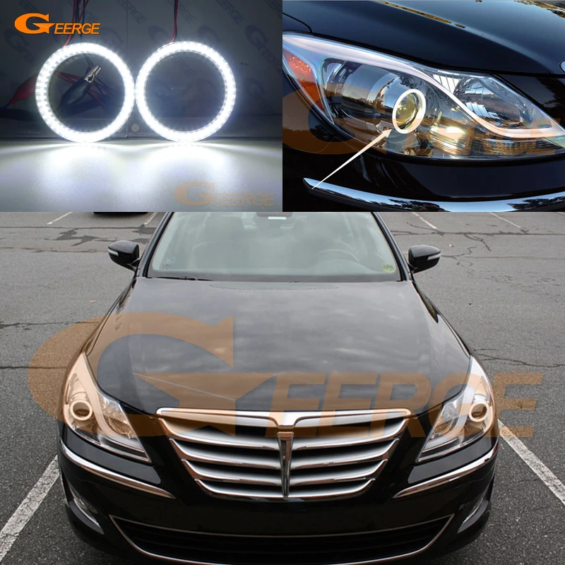 

For HYUNDAI GENESIS 2012 2013 2014 Xenon headlight smd led Angel Eyes kit Day Light Excellent Ultra bright illumination DRL