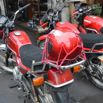 

30*30cm Motorcycle Bike 6 Hook Hold Down Fuel Tank Luggage Net Rope Mesh String Bag Sundries Helmet Holder Bag Moto Accessories