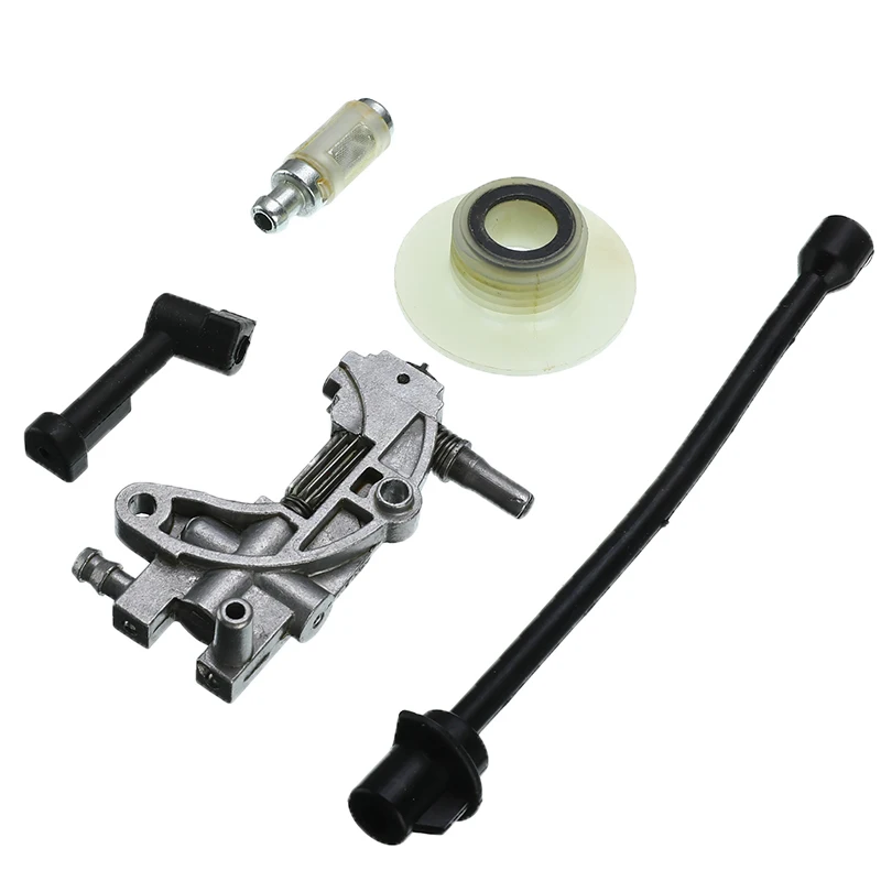 Worm Fit For Chinese 4500 5200 45cc 52cc Chainsaw Oil Pump /& Cover With Pipe