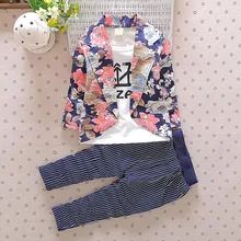 DIIMUU/детская одежда из 2 предметов одежда для маленьких мальчиков Формальные костюмы для свадебной вечеринки для малышей штаны в полоску