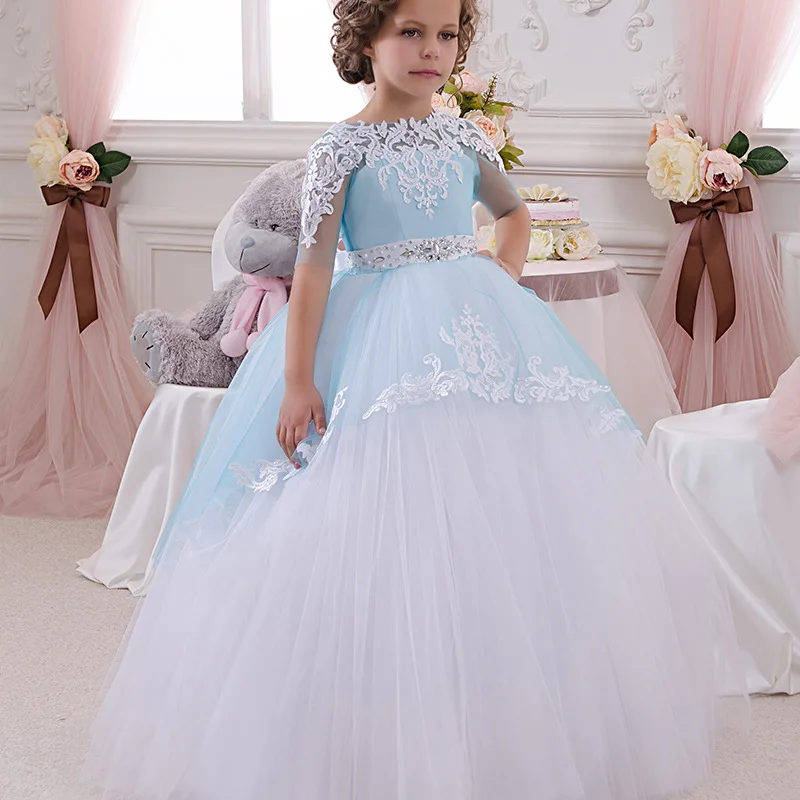 Children Girl Half-Sleeve Dress Performance Dress Girl Bowknot Mesh Beautiful Dress Children Birthday Party Tutu Dress Clothing Children Girl Half-Sleeve Dress Performance Dress Girl Bowknot Mesh Beautiful Dress Children Birthday Party Tutu Dress Clothing