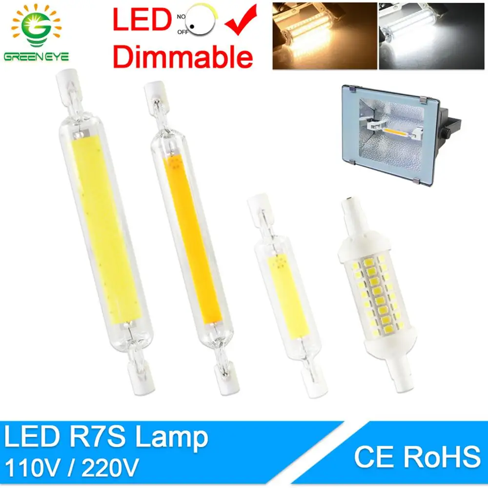 

R7S J78 J118 J135 Led Bulb Dimmable Corn led Lamp 78mm 118mm 189mm Replace Halogen 50W 100W Floodlight Spot Light AC 110V 220V