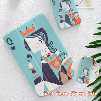 

Poker Magnet PU Leather Protective Shell Flip Cover For iPadPro9.7" 10.5 12.9 Air Air2 Mini 1 2 3 4 Tablet Case For New ipad9.7