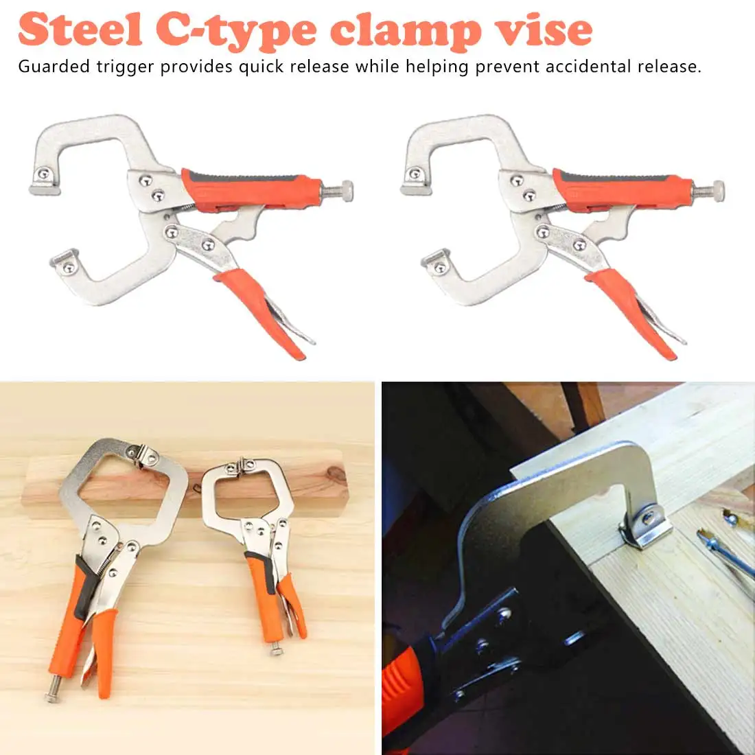 

Lock opener tool clamp clip multifunction tool outdoor rubber wood working tool welding tools vise woodworking clip