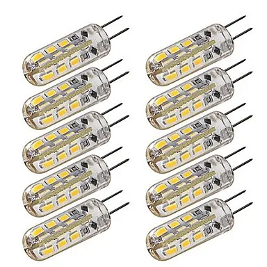 

10pcs 20pcs G4 1W LED Bi-pin Lights 120 lm 24 LED Beads 12V 3014SMD 10W 20W Halogen Bulb Equivalent Warm White Cold White RoHS