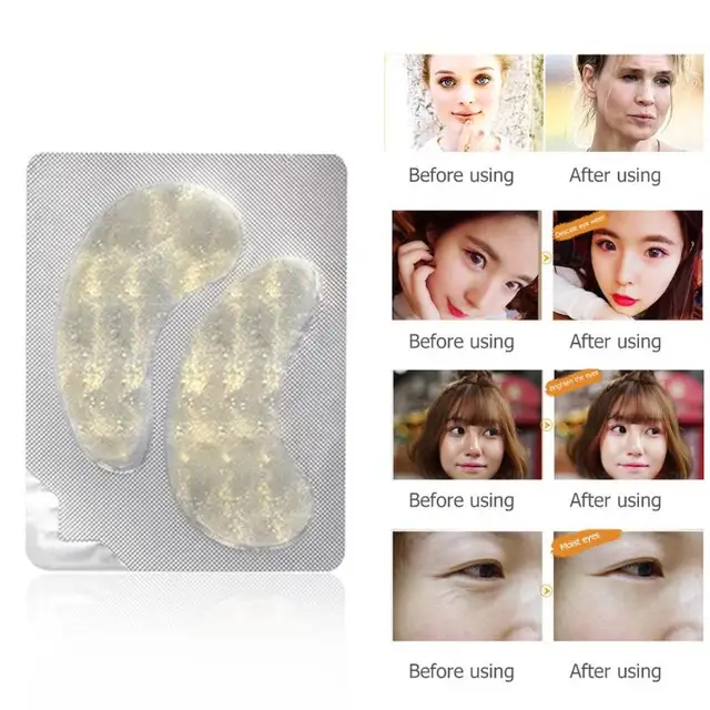 2pcs Moisturizing Anti-aging Gold Collagen Eye Mask Eye Patches Anti-Puffiness Dark Circle Eyes Care Tools