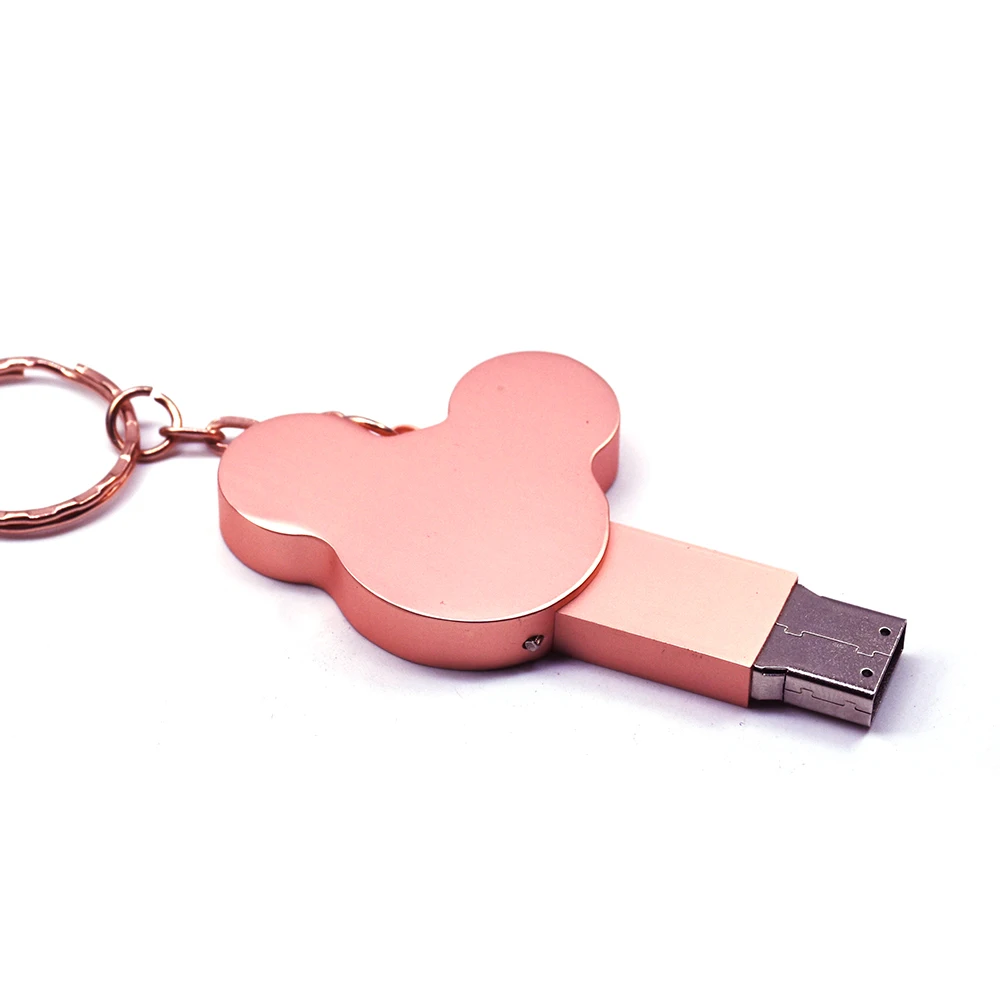 Ушах USB флэш-накопитель fashion16GB 8 Гб оперативной памяти, 32 Гб встроенной памяти 4 Гб 64 Гб серебристого металла флэш-накопитель флэш-карта памяти, Флеш накопитель usb флеш-диск горячая распродажа