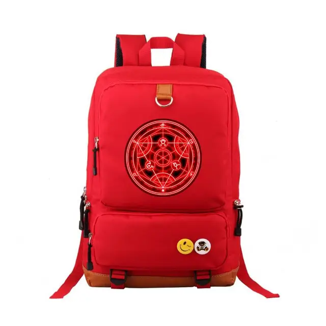 Anime Fullmetal Alchemist backpacks for teenage unisex large capacity