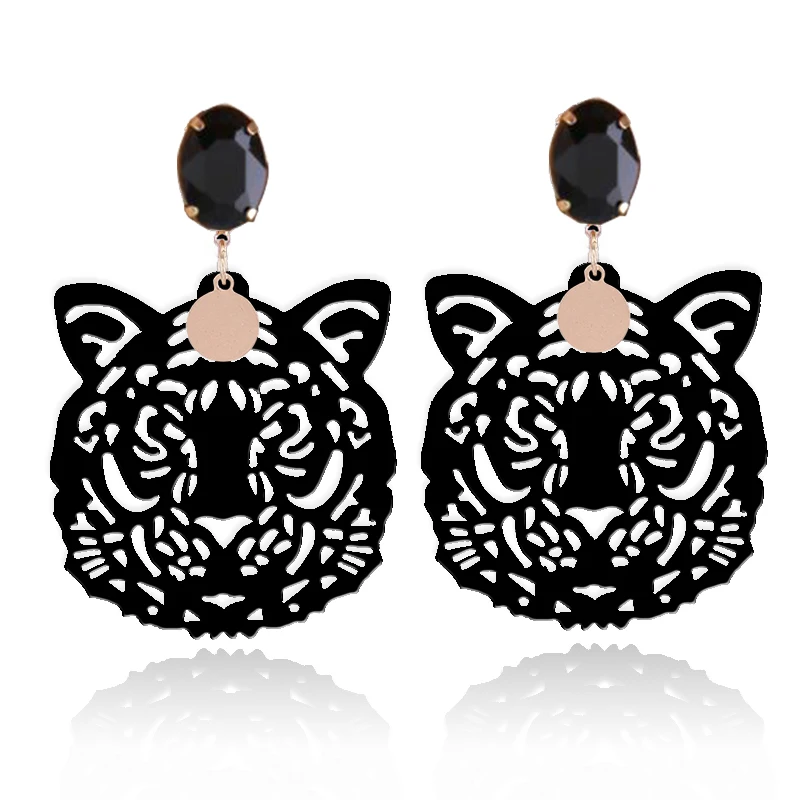 Earrings for woman oorbellen pendients Black