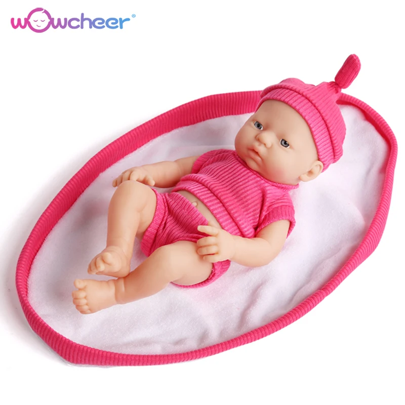 

WOWCHEER 9" 23cm Full Body Silicone Reborn Baby Doll Toys Realistic Kids Birthday Gift Baby Playmate Brinquedos For Girls