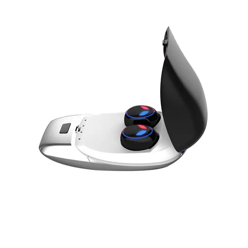 Black Беспроводные наушники 5,0, Bluetooth наушники, гарнитура Handfree, водонепроницаемые стерео спортивные бинауральные наушники для смартфонов - Цвет: Black