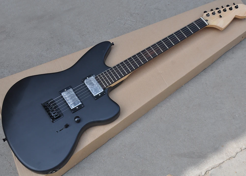 

Wholesale custom matte black jazzmaster electric guitar with rosewood fretboard,Black hardwares,Can change color