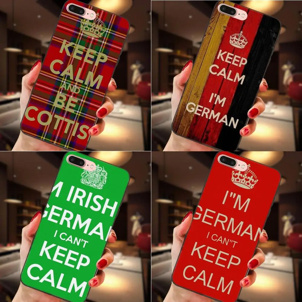 Keep Calm I'm Пособия по немецкому языку мягкий Популярные для Galaxy C5 C7 J1 J2 J3 J330 J5 J6 J7 J730