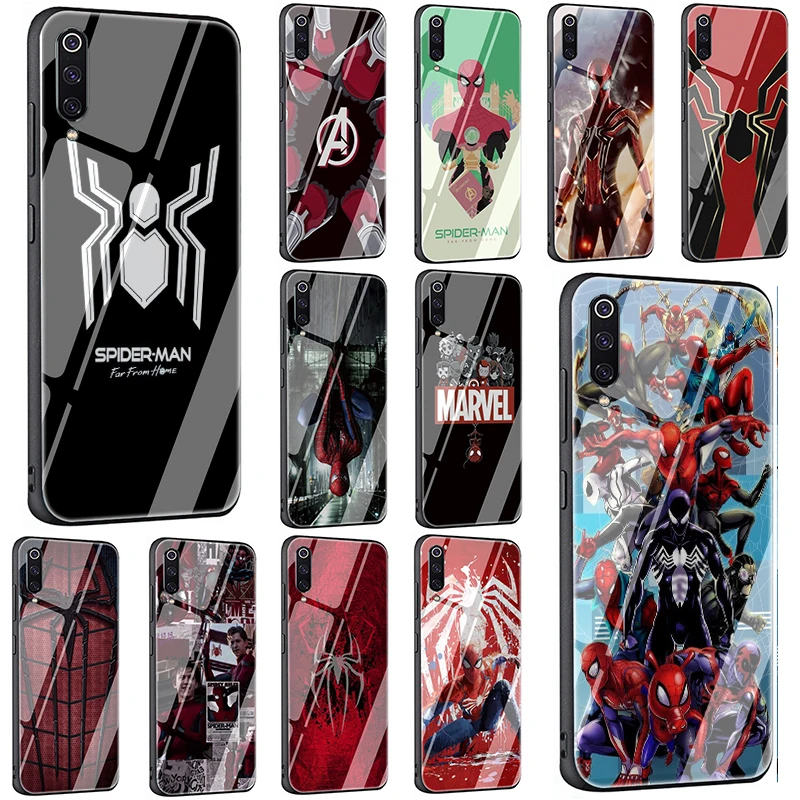 

Spiderman Far From Home Tempered Glass Phone case for Xiaomi 5X 6X 8 Lite 9 A1 A2 F1 Redmi 4X 6A Note 5 6 7 Pro