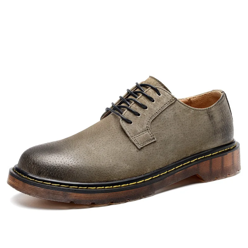 Daim Chaussures Oxfords marron Dark Confort Qualité Appartements Sapato Hommes Cuir Gray Taille Casual Véritable En kaki Grande Mocassins Masculino852 wqIc1TEzn