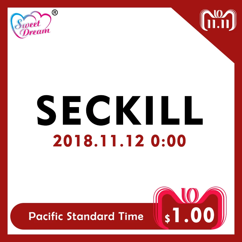 

Sweet Dream Only $1 Seckill 11.12 0:00 (Pacific Standard Time) Please Add to Cart