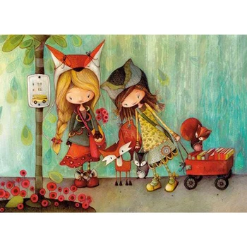 

Cartoon Girls Animals 5d diy Diamond Painting Full Round Rhinestone Embroidery Diamonds Mosaic Kits Cross Stitch Art Home Decor