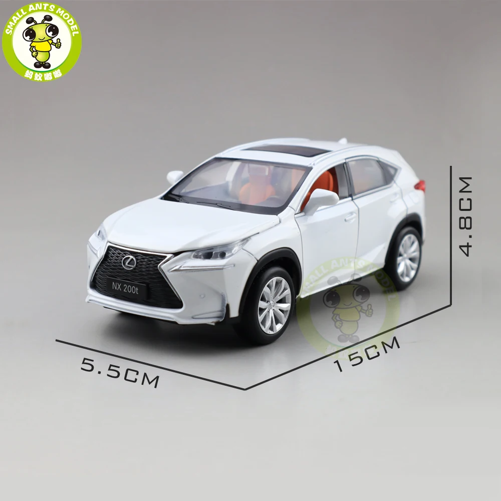 Beste 1 32 JACKIEKIM NX200T Diecast Model AUTO SUV Speelgoed voor kids kinderen Geluid Verlichting Pull Back geschenken