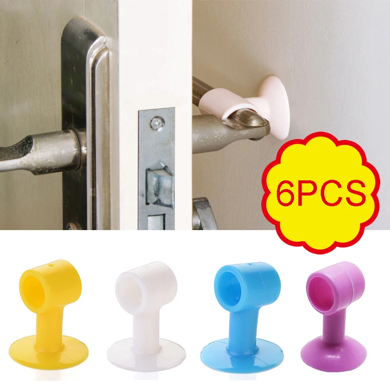 

6Pcs Door Crash Stop Knob Silencer Crash Protector Silicone Phone Holder Doorstop Scratchproof Anti Collision Cable Clips Tools