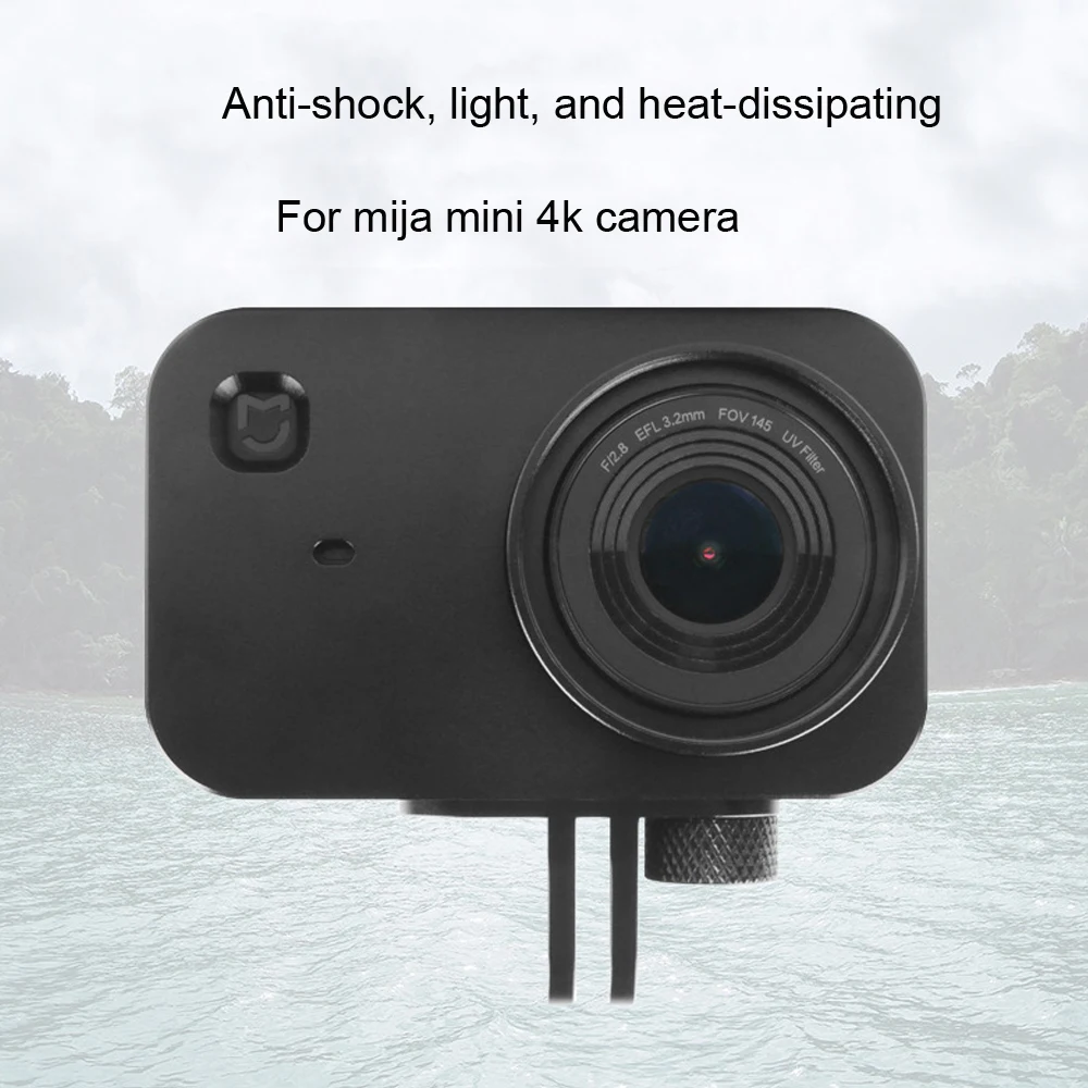 Custodia protettiva JINSERTA in alluminio CNC per Xiaomi Mijia Mini 4K Camera con filtro UV 37mm + protezione copriobiettivo a vite