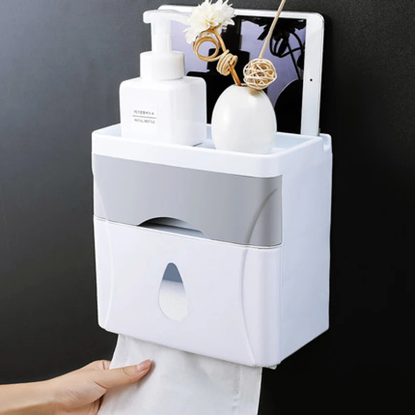 

LF82004G bathroom toilet paper holder wall mounted paper storage box toilet tissue dispenser