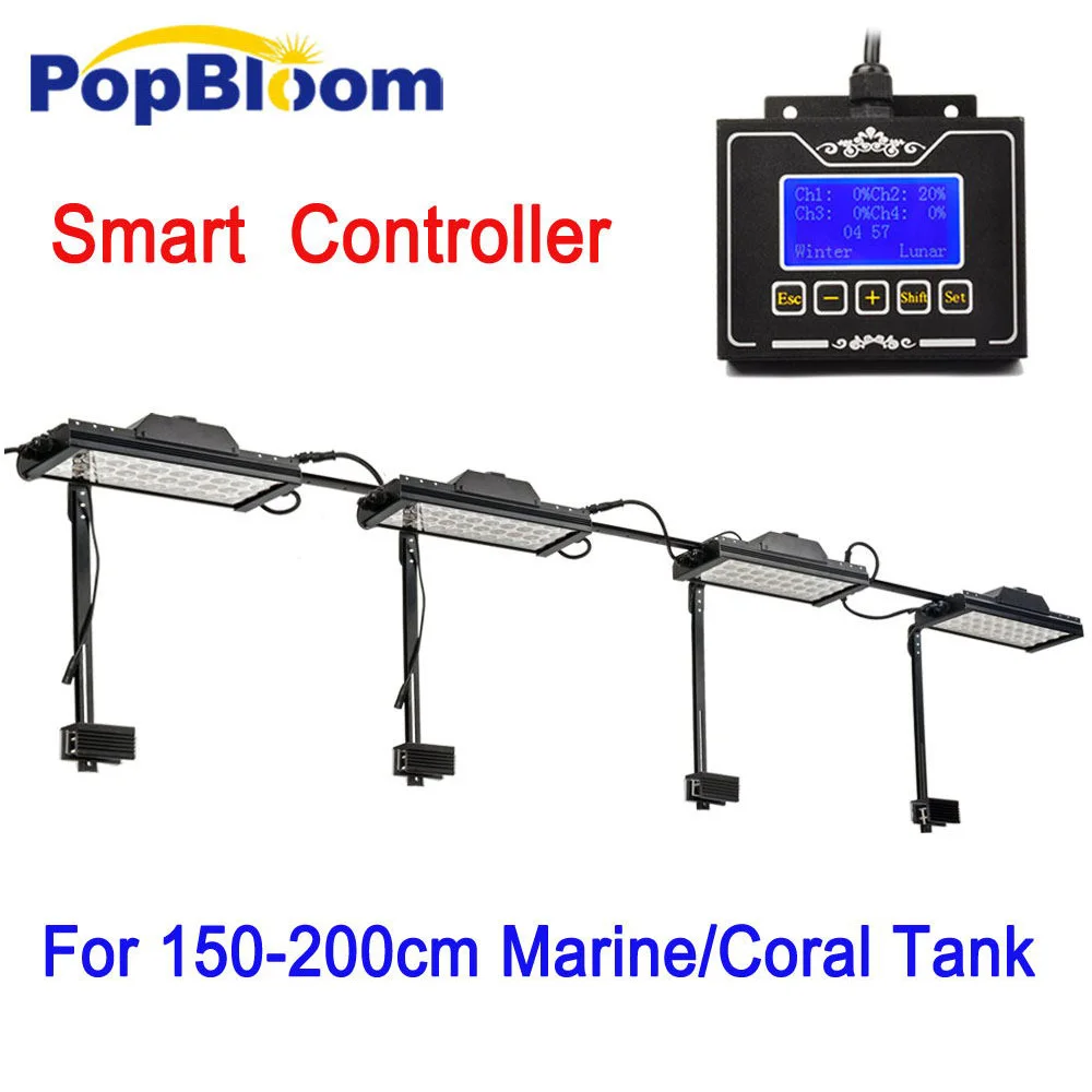 PopBloom Led освещения аквариума 4 шт 150 180 см 60 дюймов морских коралловых рифов морской