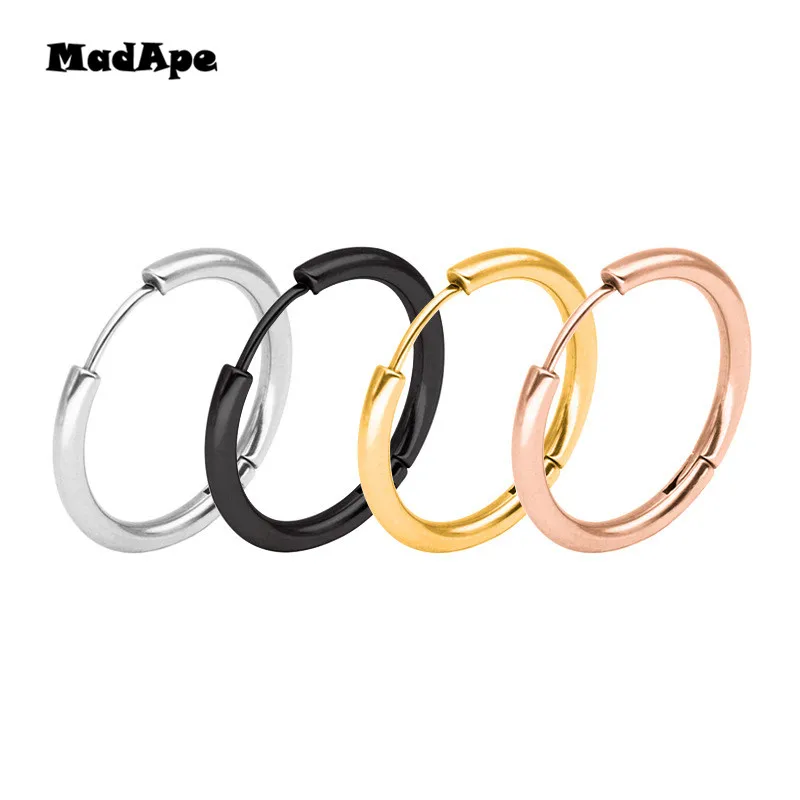 MadApe العصرية الفضة ارتفع الذهب الأسود لهجة الأقراط الحلقية من الفولاذ المقاوم للصدأ جولة حلقة القرط للنساء 25 مللي متر/20 مللي متر/11 مللي متر MadApe العصرية الفضة ارتفع الذهب الأسود لهجة الأقراط الحلقية من الفولاذ المقاوم للصدأ جولة حلقة القرط للنساء 25 مللي متر/20 مللي متر/11 مللي متر
