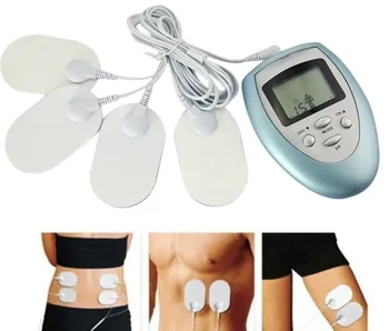 

Electric Slimming Massager-Handheld Mini Low Frequency Electric Acupuncture Full Body Slimming Muscle Massager Pulse Relax 4Pads